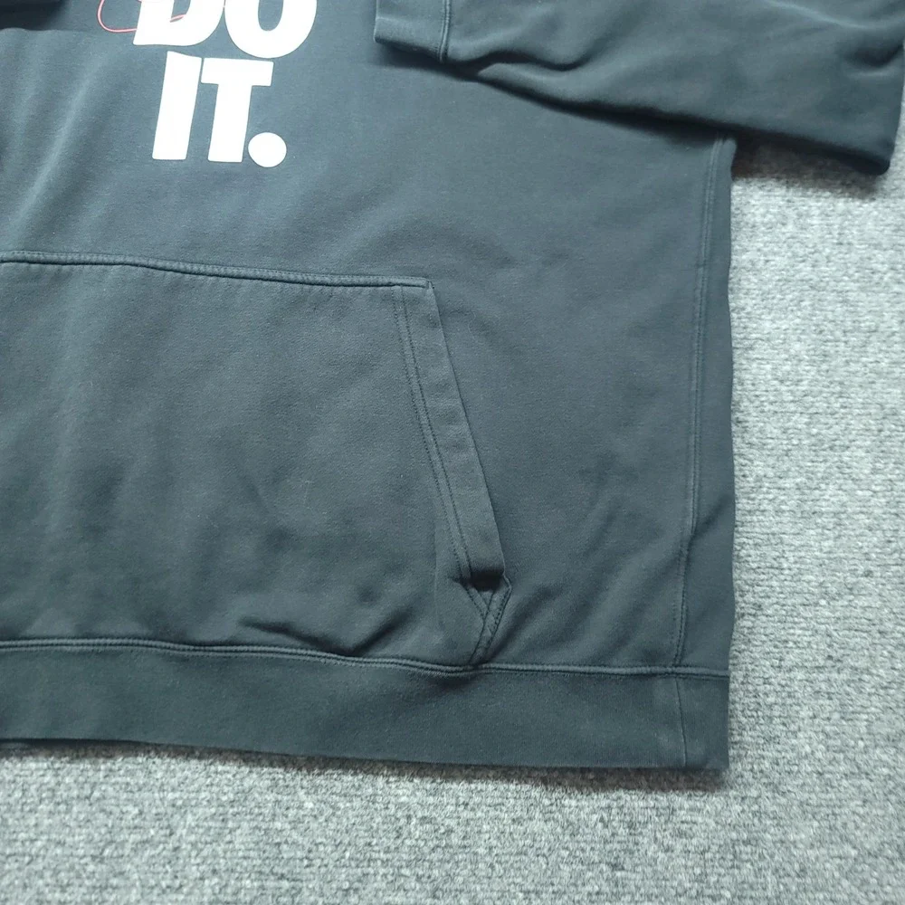 Nike Just Do It Graphic Hoodie Mens XXL Black Pullover Fleece 928717-010